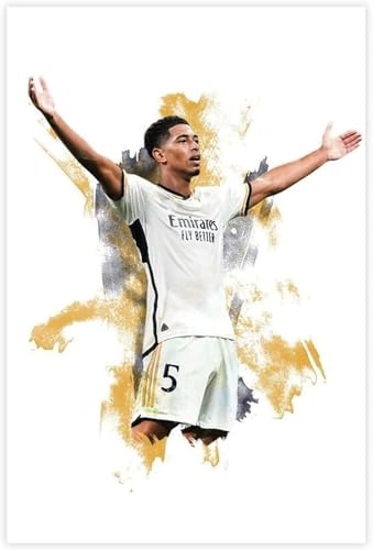 XYNZTF 5D Diamant Painting Set FüR Erwachsene Jude Bellingham – 2023.24 – Fußball DIY Diamond Painting Kristall Strass Diamant Stickerei GemäLde 11.8"x15.7"(30x40cm) von XYNZTF