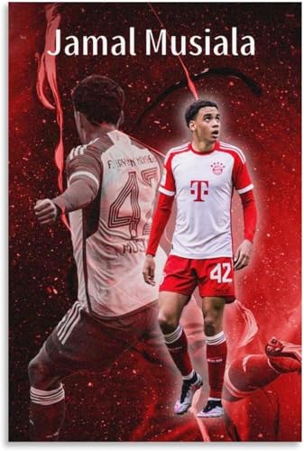 XYNZTF 5d Diamond Painting Diamant Bilder FüR Erwachsene Jamal Musiala Fußballstar-Kunstplakat DIY Kreuzstich Arts Craft Kristall Strass Stickerei 15.7"x19.7"(40x50cm) von XYNZTF