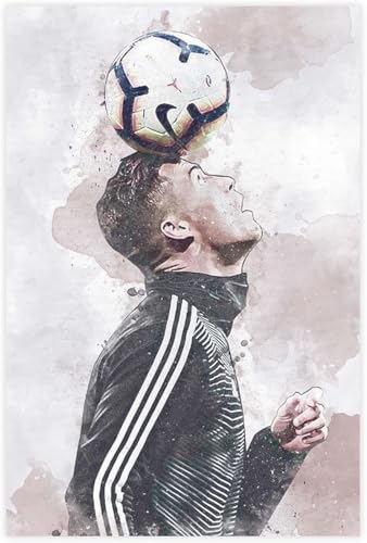 XYNZTF 5d Diamond Painting Diamant Bilder FüR Erwachsene Ronaldo Fußball DIY Kreuzstich Arts Craft Kristall Strass Stickerei 7.8"x11.8"(20x30cm) von XYNZTF