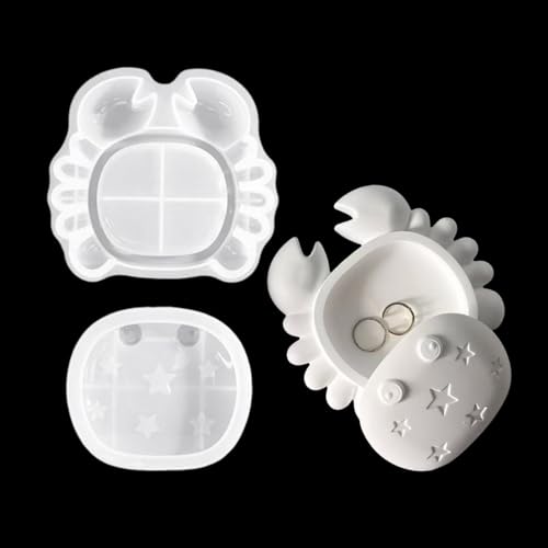 XYQHOAC Krabbenbox, Harzform mit Deckel, Schmuckkästchen, Silikonformen, Aufbewahrungsdose, Formen für Epoxidharz, Ozean, Schmuckkästchen, Form für DIY-Schmuck, Aufbewahrungsbox, Kerzenglas XYQHOAC Krabbenbox, Harzform mit Deckel, Schmuckkästchen, Silikonformen, Aufbewahrungsdose, Formen für Epoxidharz, Ozean, Schmuckkästchen, Form für DIY-Schmuck, Aufbewahrungsbox, Kerzenglas von XYQHOAC