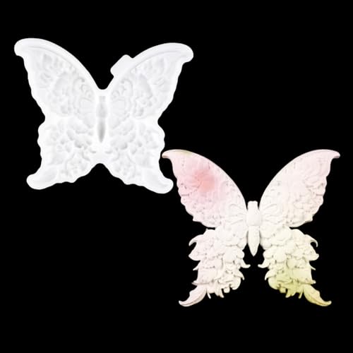 XYQHOAC Schmetterlings-Harzform, 3D-Tier-Silikonformen, Schmetterling, Wandbehang, Harzform, Epoxidharz-Formen für Harzguss, DIY, Kunst, Handwerk, Wand, Tür, Hängeschränke, Dekor (weiß) von XYQHOAC