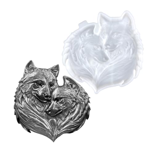 XYQHOAC Silikonform mit doppeltem Wolfskopf, 3D-Tier-Design, Wolf, Wandbehang, Epoxidharz, Form für Harzguss, DIY, Kunst, Handwerk, Wand, Tür, Hängeschränke, Dekoration XYQHOAC Silikonform mit doppeltem Wolfskopf, 3D-Tier-Design, Wolf, Wandbehang, Epoxidharz, Form für Harzguss, DIY, Kunst, Handwerk, Wand, Tür, Hängeschränke, Dekoration von XYQHOAC