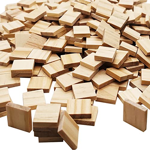 200 Stück Holz Blanko Buchstaben Fliesen, XYSMZM Holz Blank Scrabble Fliesen für DIY Handwerk Supplies Dekoration von XYSMZM