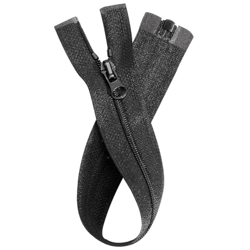 Reißverschlüsse zum Nähen, 3 Nylon-Reißverschluss, strapazierfähig, klobig, Kunststoff, offenes Ende, Reißverschlüsse zum Nähen, Basteln, Kleidung, Schwarz , 20cm/8in Reißverschlüsse zum Nähen, 3 Nylon-Reißverschluss, strapazierfähig, klobig, Kunststoff, offenes Ende, Reißverschlüsse zum Nähen, Basteln, Kleidung, Schwarz , 20cm/8in von XYUXWLG