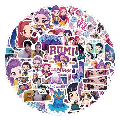 55PC Huntrix Stickers Huntrix Merch Stickers Derpy Cat Aufkleber Waterproof wasserdicht Vinyl Aufkleber für Teenager Mädchen Laptop Telefon von XYYYHTL