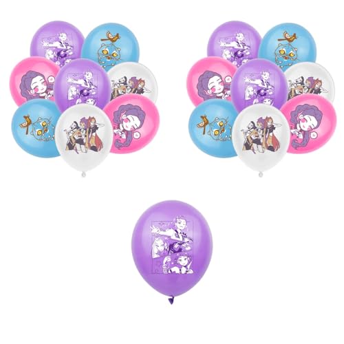 Kpop 𝘋𝘦𝘮𝘰𝘯 Hunters Geburtstags Deko Huntrix Rumi Mira Zoey Jinu Saja Boys Kuchen Topper Cupcake Toppers Banner Party Dekorationen Zubehör für Kinder Fans von XYYYHTL