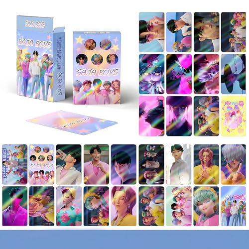 XYYYHTL 30PC Kpop Demon Hunters Saja Boys Cards Photocards Kpop Saja Boys Photo Card Set Geburtstagsgeschenk für Fans von XYYYHTL
