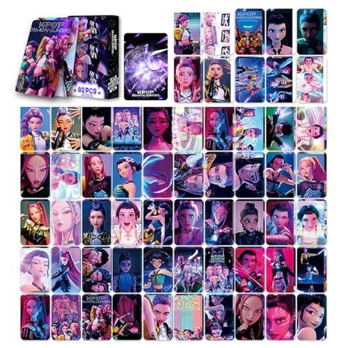 XYYYHTL 92PC K𝘱𝘰𝘱 D𝘦𝘮𝘰𝘯 H𝘶𝘯𝘵𝘦𝘳𝘴 Cards Photocards Kpop Rumi Mira Zoey Jinun Photo Card Set Geburtstagsgeschenk für Fans von XYYYHTL