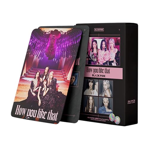 XYYYHTL Blackpink Photocards Kpop 54/55 Stück Blackpink Photocard Jennie Rose Jisoo Lisa Lomo Card Kpop Merch Fanartikel von XYYYHTL