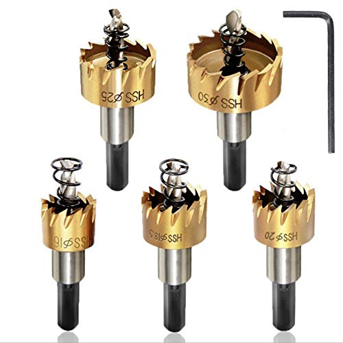 5pcs Lochsäge Set HSS Lochsägen Satz 16mm 18,5mm 20mm 25mm 30mm für Metall Edelstahl Eisen Blech Aluminium Kunststoffe 5pcs Lochsäge Set HSS Lochsägen Satz 16mm 18,5mm 20mm 25mm 30mm für Metall Edelstahl Eisen Blech Aluminium Kunststoffe von XYZDOUBLE