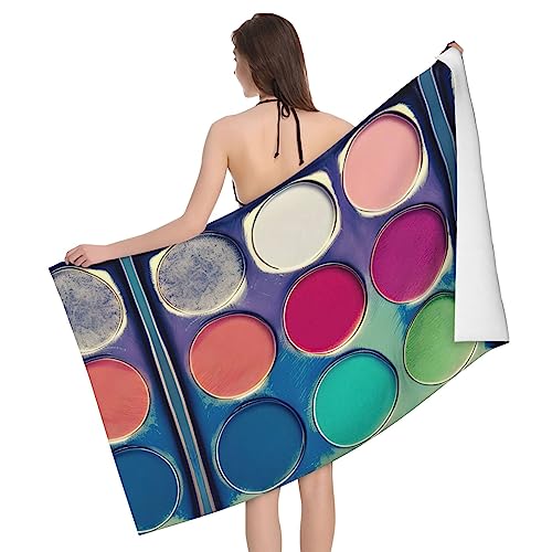 XZDLYY Rundes Badetuch mit Farbpalette, weich, saugfähig, flauschig und leicht, für Pool, Strand und Reisen von XZDLYY