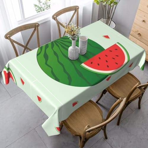 XZDLYY Tischdecke, weich, rechteckig, Cartoon-Wassermelone, 89 x 140 cm, für Esszimmer, Party, Picknick, Hochzeit, Brunch oder Buffet von XZDLYY