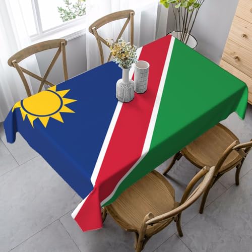 XZDLYY Tischdecke, weich, rechteckig, Flagge Namibias, 89 x 140 cm, für Esszimmer, Party, Picknick, Hochzeit, Brunch Buffet von XZDLYY