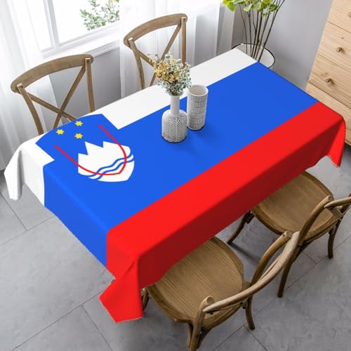 XZDLYY Tischdecke, weich, rechteckig, Flagge Sloweniens, 89 x 140 cm, für Esszimmer, Party, Picknick, Hochzeit, Brunch oder Buffet XZDLYY Tischdecke, weich, rechteckig, Flagge Sloweniens, 89 x 140 cm, für Esszimmer, Party, Picknick, Hochzeit, Brunch oder Buffet von XZDLYY