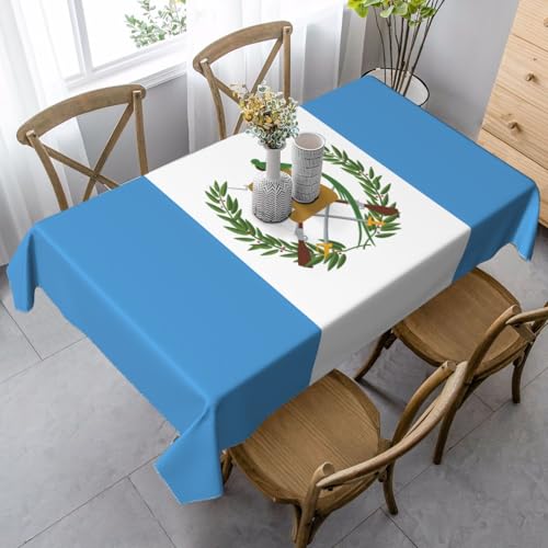 XZDLYY Tischdecke, weich, rechteckig, Flagge von Guatemala, 89 x 140 cm, für Esszimmer, Party, Picknick, Hochzeit, Brunch oder Buffet von XZDLYY