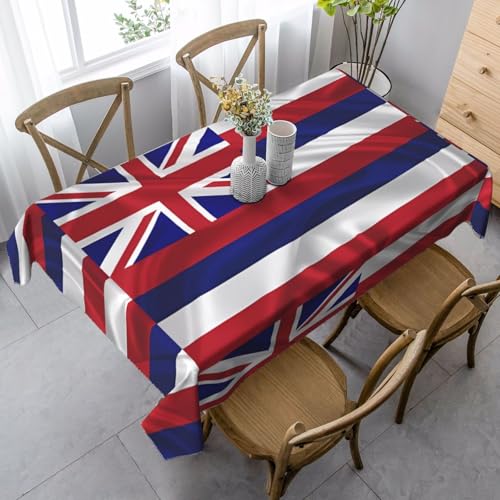 XZDLYY Tischdecke, weich, rechteckig, Flagge von Hawaii, 89 x 140 cm, für Esszimmer, Party, Picknick, Hochzeit, Brunch oder Buffet XZDLYY Tischdecke, weich, rechteckig, Flagge von Hawaii, 89 x 140 cm, für Esszimmer, Party, Picknick, Hochzeit, Brunch oder Buffet von XZDLYY