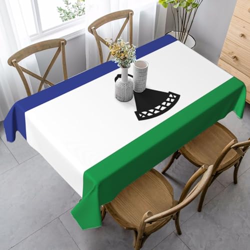 XZDLYY Tischdecke, weich, rechteckig, Flagge von Lesotho, 89 x 140 cm, für Esszimmer, Party, Picknick, Hochzeit, Brunch oder Buffet XZDLYY Tischdecke, weich, rechteckig, Flagge von Lesotho, 89 x 140 cm, für Esszimmer, Party, Picknick, Hochzeit, Brunch oder Buffet von XZDLYY
