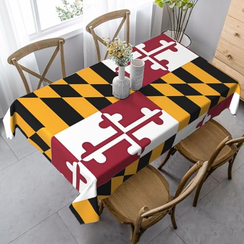 XZDLYY Tischdecke, weich, rechteckig, Flagge von Maryland, 89 x 140 cm, für Esszimmer, Party, Picknick, Hochzeit, Brunch oder Buffet XZDLYY Tischdecke, weich, rechteckig, Flagge von Maryland, 89 x 140 cm, für Esszimmer, Party, Picknick, Hochzeit, Brunch oder Buffet von XZDLYY