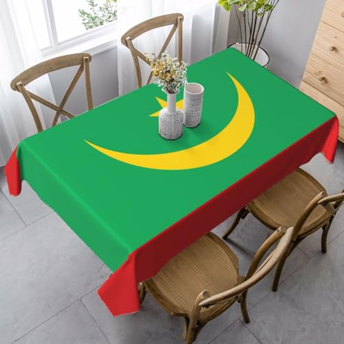 XZDLYY Tischdecke, weich, rechteckig, Flagge von Mauretanien, 89 x 140 cm, für Esszimmer, Party, Picknick, Hochzeit, Brunch Buffet, Dekoration XZDLYY Tischdecke, weich, rechteckig, Flagge von Mauretanien, 89 x 140 cm, für Esszimmer, Party, Picknick, Hochzeit, Brunch Buffet, Dekoration von XZDLYY