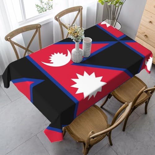 XZDLYY Tischdecke, weich, rechteckig, Flagge von Nepal, 89 x 140 cm, für Esszimmer, Party, Picknick, Hochzeit, Brunch oder Buffet XZDLYY Tischdecke, weich, rechteckig, Flagge von Nepal, 89 x 140 cm, für Esszimmer, Party, Picknick, Hochzeit, Brunch oder Buffet von XZDLYY