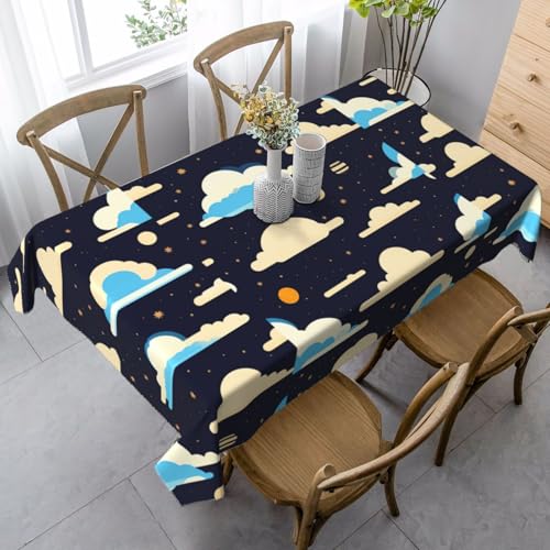 XZDLYY Tischdecke, weich, rechteckig, Himmelswolken, 89 x 140 cm, für Esszimmer, Party, Picknick, Hochzeit, Brunch oder Buffet XZDLYY Tischdecke, weich, rechteckig, Himmelswolken, 89 x 140 cm, für Esszimmer, Party, Picknick, Hochzeit, Brunch oder Buffet von XZDLYY