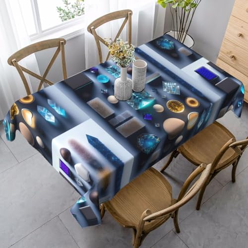 XZDLYY Tischdecke, weich, rechteckig, Kristall, 89 x 140 cm, für Esszimmer, Party, Picknick, Hochzeit, Brunch oder Buffet von XZDLYY