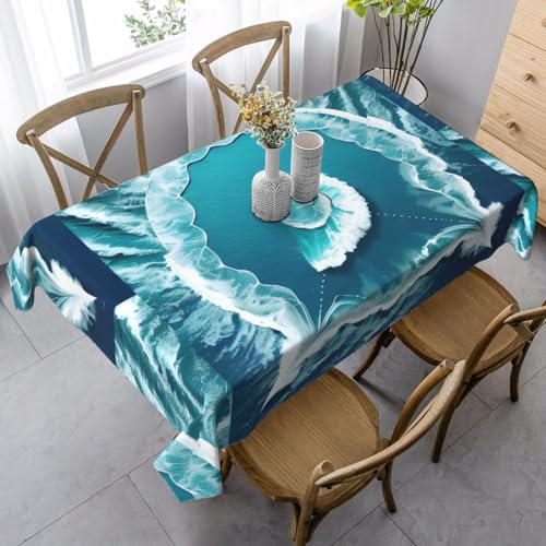 XZDLYY Tischdecke, weich, rechteckig, Motiv "Sea of Love", 89 x 140 cm, für Esszimmer, Party, Picknick, Hochzeit, Brunch oder Buffet von XZDLYY