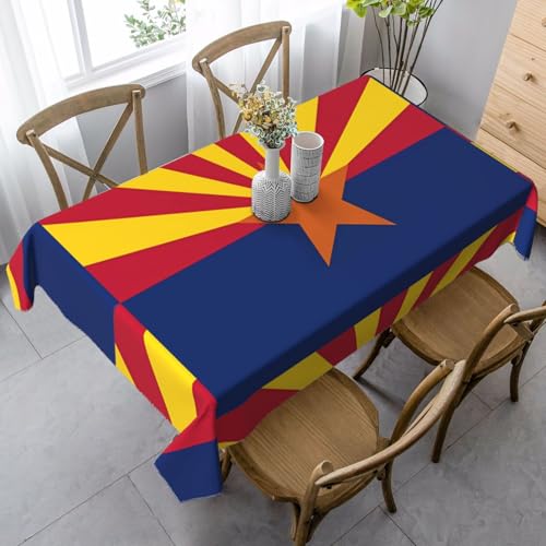 XZDLYY Tischdecke, weich, rechteckig, Motiv: Arizona-Flagge, 89 x 140 cm, für Esszimmer, Party, Picknick, Hochzeit, Brunch oder Buffet von XZDLYY