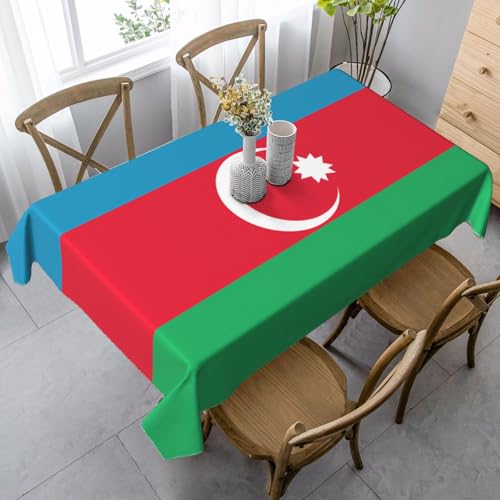 XZDLYY Tischdecke, weich, rechteckig, Motiv: Flagge von Aserbaidschan, 89 x 140 cm, für Esszimmer, Party, Picknick, Hochzeit, Brunch oder Buffet XZDLYY Tischdecke, weich, rechteckig, Motiv: Flagge von Aserbaidschan, 89 x 140 cm, für Esszimmer, Party, Picknick, Hochzeit, Brunch oder Buffet von XZDLYY