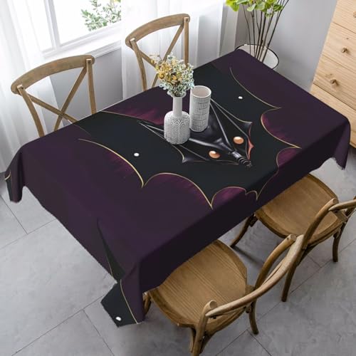 XZDLYY Tischdecke, weich, rechteckig, Motiv: Geisterfledermaus, 89 x 140 cm, für Esszimmer, Party, Picknick, Hochzeit, Brunch oder Buffet, Schwarz XZDLYY Tischdecke, weich, rechteckig, Motiv: Geisterfledermaus, 89 x 140 cm, für Esszimmer, Party, Picknick, Hochzeit, Brunch oder Buffet, Schwarz von XZDLYY