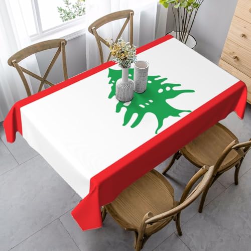 XZDLYY Tischdecke, weich, rechteckig, Motiv: Libanonflagge, 89 x 140 cm, für Esszimmer, Party, Picknick, Hochzeit, Brunch oder Buffet XZDLYY Tischdecke, weich, rechteckig, Motiv: Libanonflagge, 89 x 140 cm, für Esszimmer, Party, Picknick, Hochzeit, Brunch oder Buffet von XZDLYY