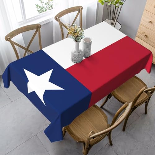 XZDLYY Tischdecke, weich, rechteckig, Motiv: Texas-Flagge, 89 x 140 cm, für Esszimmer, Party, Picknick, Hochzeit, Brunch oder Buffet von XZDLYY