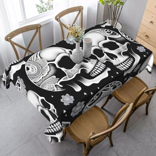 XZDLYY Tischdecke, weich, rechteckig, Motiv: Totenkopf mit Hinweisen auf dem Kopf, 89 x 140 cm, für Esszimmer, Party, Picknick, Hochzeit, Brunch oder Buffet XZDLYY Tischdecke, weich, rechteckig, Motiv: Totenkopf mit Hinweisen auf dem Kopf, 89 x 140 cm, für Esszimmer, Party, Picknick, Hochzeit, Brunch oder Buffet von XZDLYY