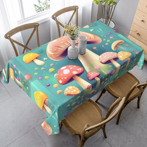 XZDLYY Tischdecke, weich, rechteckig, Motiv: hübsche kleine Pilze, 89 x 140 cm, für Esszimmer, Party, Picknick, Hochzeit, Brunch oder Buffet XZDLYY Tischdecke, weich, rechteckig, Motiv: hübsche kleine Pilze, 89 x 140 cm, für Esszimmer, Party, Picknick, Hochzeit, Brunch oder Buffet von XZDLYY