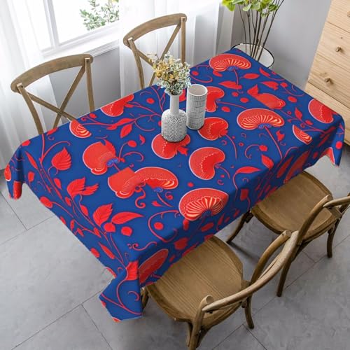 XZDLYY Tischdecke, weich, rechteckig, Motiv: rote Pilze, 89 x 140 cm, für Esszimmer, Party, Picknick, Hochzeit, Brunch oder Buffet XZDLYY Tischdecke, weich, rechteckig, Motiv: rote Pilze, 89 x 140 cm, für Esszimmer, Party, Picknick, Hochzeit, Brunch oder Buffet von XZDLYY