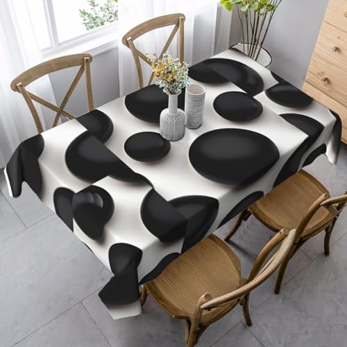 XZDLYY Tischdecke, weich, rechteckig, Murmeln in verschiedenen Größen, 89 x 140 cm, für Esszimmer, Party, Picknick, Hochzeit, Brunch oder Buffet von XZDLYY