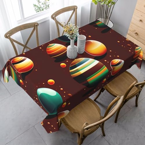 XZDLYY Tischdecke, weich, rechteckig, Planeten im Weltraum, 89 x 140 cm, für Esszimmer, Party, Picknick, Hochzeit, Brunch oder Buffet XZDLYY Tischdecke, weich, rechteckig, Planeten im Weltraum, 89 x 140 cm, für Esszimmer, Party, Picknick, Hochzeit, Brunch oder Buffet von XZDLYY