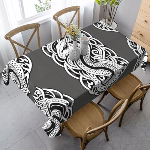 XZDLYY Tischdecke, weich, rechteckig, Schlangen- oder Drachen-Motiv, 89 x 140 cm, für Esszimmer, Party, Picknick, Hochzeit, Brunch oder Buffet XZDLYY Tischdecke, weich, rechteckig, Schlangen- oder Drachen-Motiv, 89 x 140 cm, für Esszimmer, Party, Picknick, Hochzeit, Brunch oder Buffet von XZDLYY
