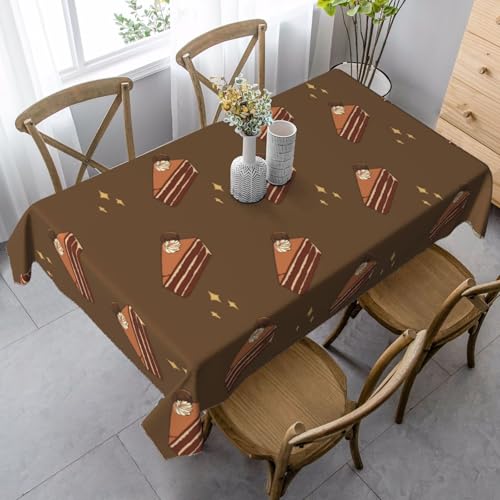 XZDLYY Tischdecke, weich, rechteckig, Schokoladenquadrate, 89 x 140 cm, für Esszimmer, Party, Picknick, Hochzeit, Brunch oder Buffet von XZDLYY