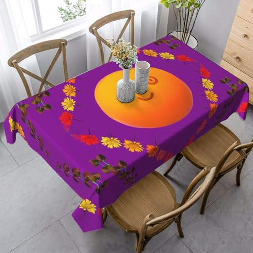 XZDLYY Tischdecke, weich, rechteckig, Smiley, 89 x 140 cm, für Esszimmer, Party, Picknick, Hochzeit, Brunch oder Buffet, Orange XZDLYY Tischdecke, weich, rechteckig, Smiley, 89 x 140 cm, für Esszimmer, Party, Picknick, Hochzeit, Brunch oder Buffet, Orange von XZDLYY