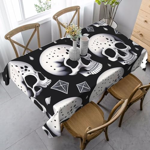 XZDLYY Tischdecke, weich, rechteckig, Totenkopf ohne Kinn, 89 x 140 cm, für Esszimmer, Party, Picknick, Hochzeit, Brunch Buffet, Dekoration XZDLYY Tischdecke, weich, rechteckig, Totenkopf ohne Kinn, 89 x 140 cm, für Esszimmer, Party, Picknick, Hochzeit, Brunch Buffet, Dekoration von XZDLYY