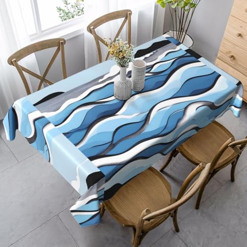 XZDLYY Tischdecke, weich, rechteckig, Wellen auf den Felsen, 89 x 140 cm, für Esszimmer, Party, Picknick, Hochzeit, Brunch oder Buffet XZDLYY Tischdecke, weich, rechteckig, Wellen auf den Felsen, 89 x 140 cm, für Esszimmer, Party, Picknick, Hochzeit, Brunch oder Buffet von XZDLYY