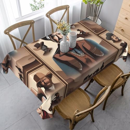 XZDLYY Tischdecke, weich, rechteckig, Western-Ikonen, 89 x 140 cm, für Esszimmer, Party, Picknick, Hochzeit, Brunch oder Buffet XZDLYY Tischdecke, weich, rechteckig, Western-Ikonen, 89 x 140 cm, für Esszimmer, Party, Picknick, Hochzeit, Brunch oder Buffet von XZDLYY