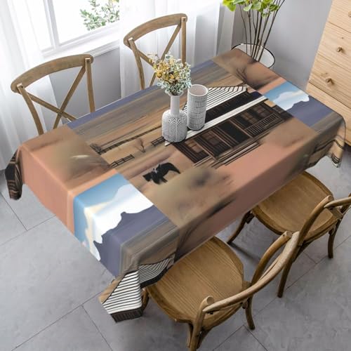 XZDLYY Tischdecke, weich, rechteckig, Westernwege, 89 x 140 cm, für Esszimmer, Party, Picknick, Hochzeit, Brunch Buffet, Dekoration XZDLYY Tischdecke, weich, rechteckig, Westernwege, 89 x 140 cm, für Esszimmer, Party, Picknick, Hochzeit, Brunch Buffet, Dekoration von XZDLYY