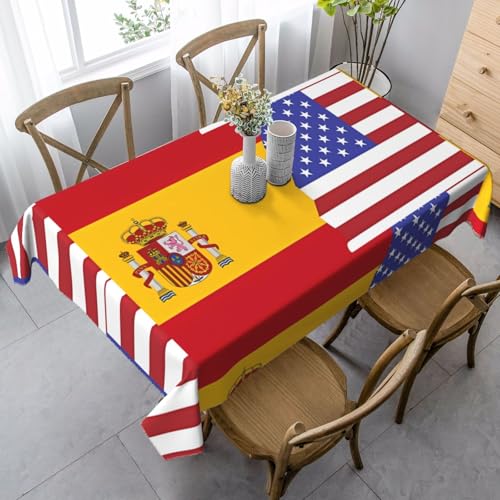 XZDLYY Tischdecke, weich, rechteckig, amerikanische Spanien-Flagge, 89 x 140 cm, für Esszimmer, Party, Picknick, Hochzeit, Brunch oder Buffet XZDLYY Tischdecke, weich, rechteckig, amerikanische Spanien-Flagge, 89 x 140 cm, für Esszimmer, Party, Picknick, Hochzeit, Brunch oder Buffet von XZDLYY