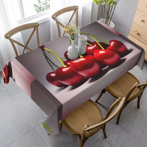 XZDLYY Tischdecke, weich, rechteckig, chilenische Kirschen, 89 x 140 cm, für Esszimmer, Party, Picknick, Hochzeit, Brunch oder Buffet XZDLYY Tischdecke, weich, rechteckig, chilenische Kirschen, 89 x 140 cm, für Esszimmer, Party, Picknick, Hochzeit, Brunch oder Buffet von XZDLYY