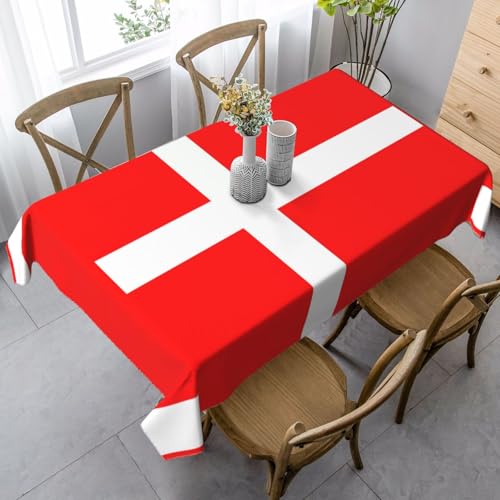 XZDLYY Tischdecke, weich, rechteckig, dänische Flagge, 89 x 140 cm, für Esszimmer, Party, Picknick, Hochzeit, Brunch Buffet, Dekoration XZDLYY Tischdecke, weich, rechteckig, dänische Flagge, 89 x 140 cm, für Esszimmer, Party, Picknick, Hochzeit, Brunch Buffet, Dekoration von XZDLYY