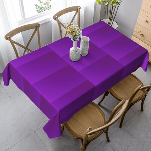 XZDLYY Tischdecke, weich, rechteckig, einfarbig, 89 x 140 cm, für Esszimmer, Party, Picknick, Hochzeit, Brunch oder Buffet, Dunkelviolett von XZDLYY