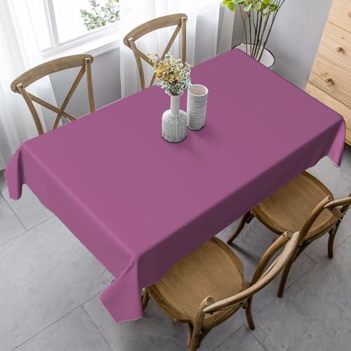 XZDLYY Tischdecke, weich, rechteckig, einfarbig, Weinrot, für Esszimmer, Party, Picknick, Hochzeit, Brunch oder Buffet, 89 x 140 cm von XZDLYY