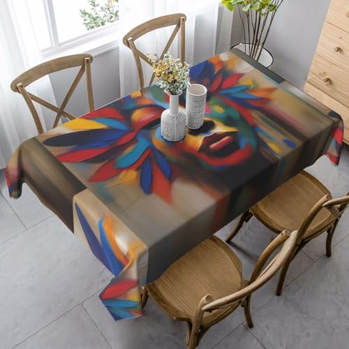 XZDLYY Tischdecke, weich, rechteckig, künstlerischer Ausdruck, 89 x 140 cm, für Esszimmer, Party, Picknick, Hochzeit, Brunch oder Buffet XZDLYY Tischdecke, weich, rechteckig, künstlerischer Ausdruck, 89 x 140 cm, für Esszimmer, Party, Picknick, Hochzeit, Brunch oder Buffet von XZDLYY